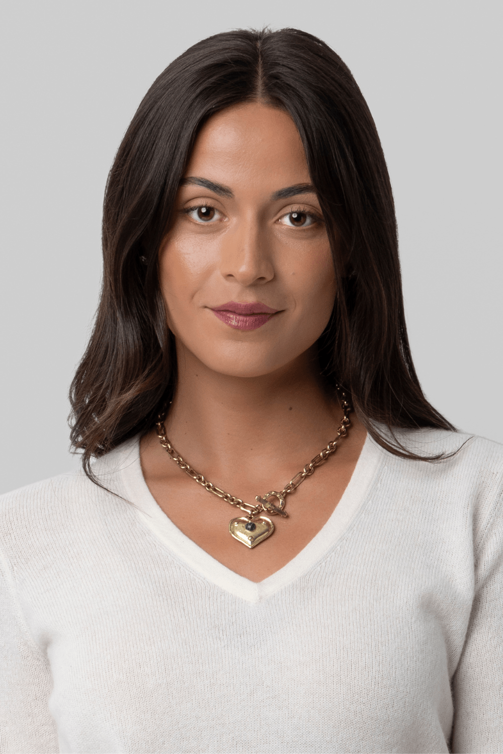 Jem Heart Charm Necklace - Alemais