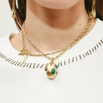 Jem Rainbow Stone Egg Pendant - Alemais