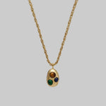 Jem Rainbow Stone Egg Pendant - Alemais