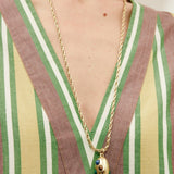 Jem Rainbow Stone Egg Pendant - Alemais