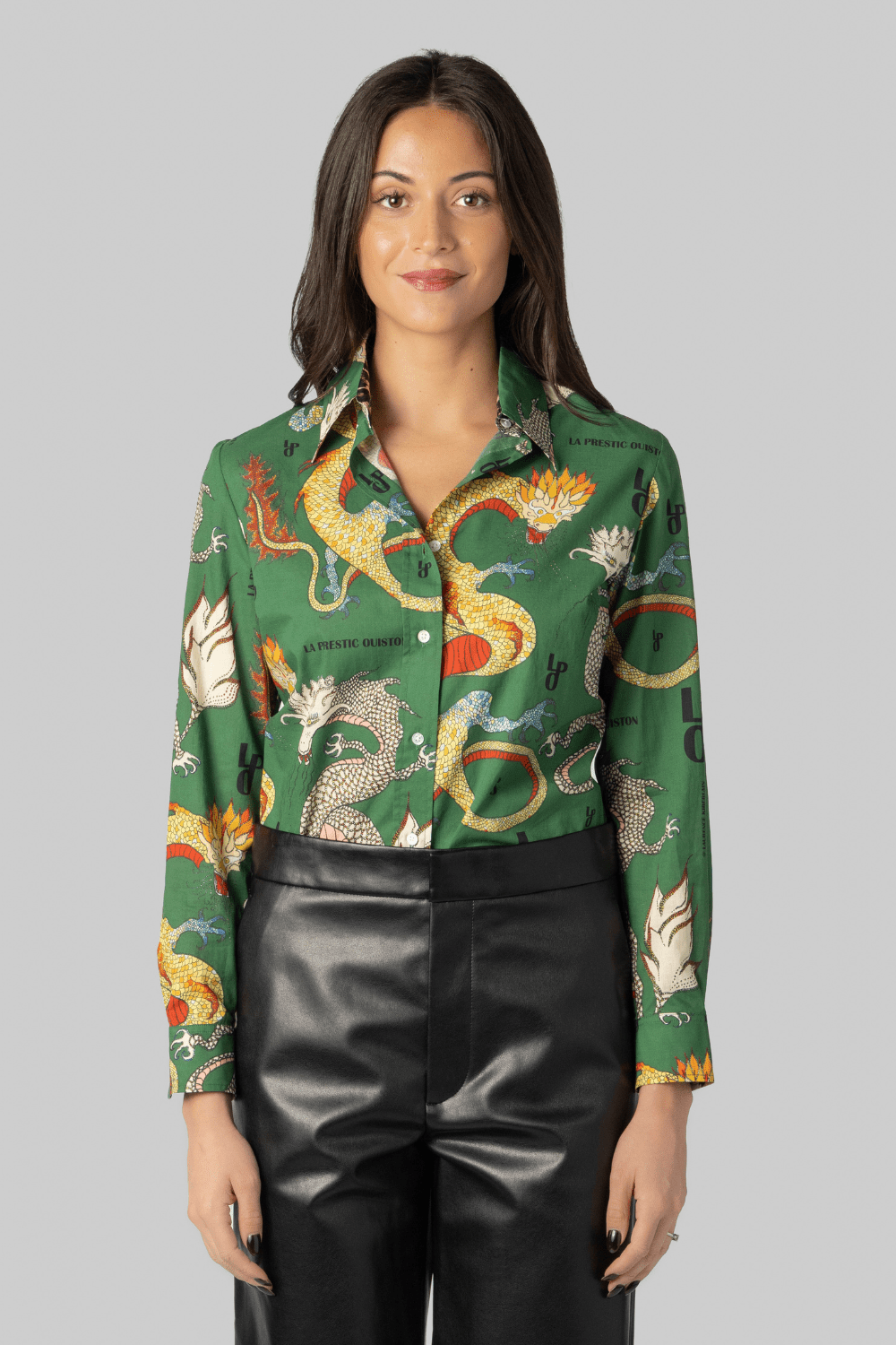 Joana Dragon Print Shirt - La Prestic Ouiston