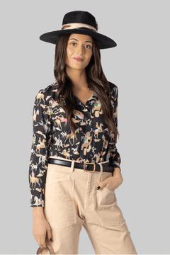 Joana Horse Print Shirt - La Prestic Ouiston