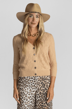 Lace Patch Cardigan - Brazeau Tricot
