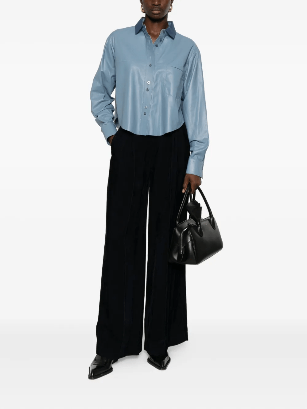 Leather Boxy Shirt - Forte Forte