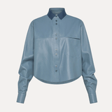 Leather Boxy Shirt - Forte Forte