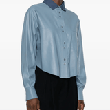 Leather Boxy Shirt - Forte Forte