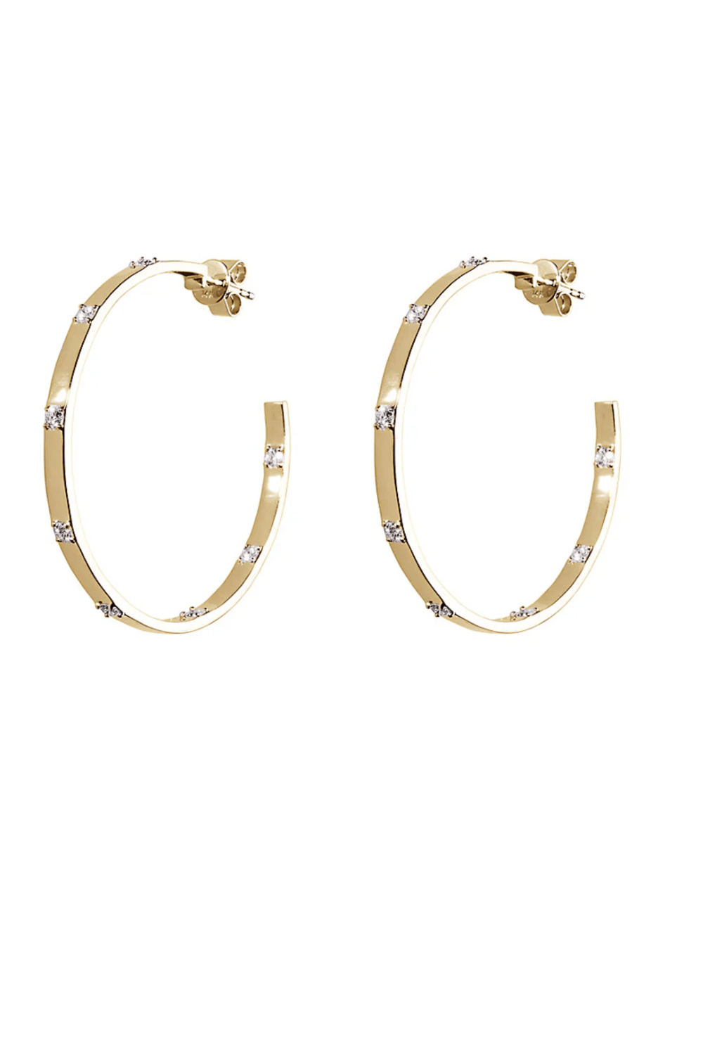 Diamond Ribbon Hoop Earrings LJC - The Posh Peacock