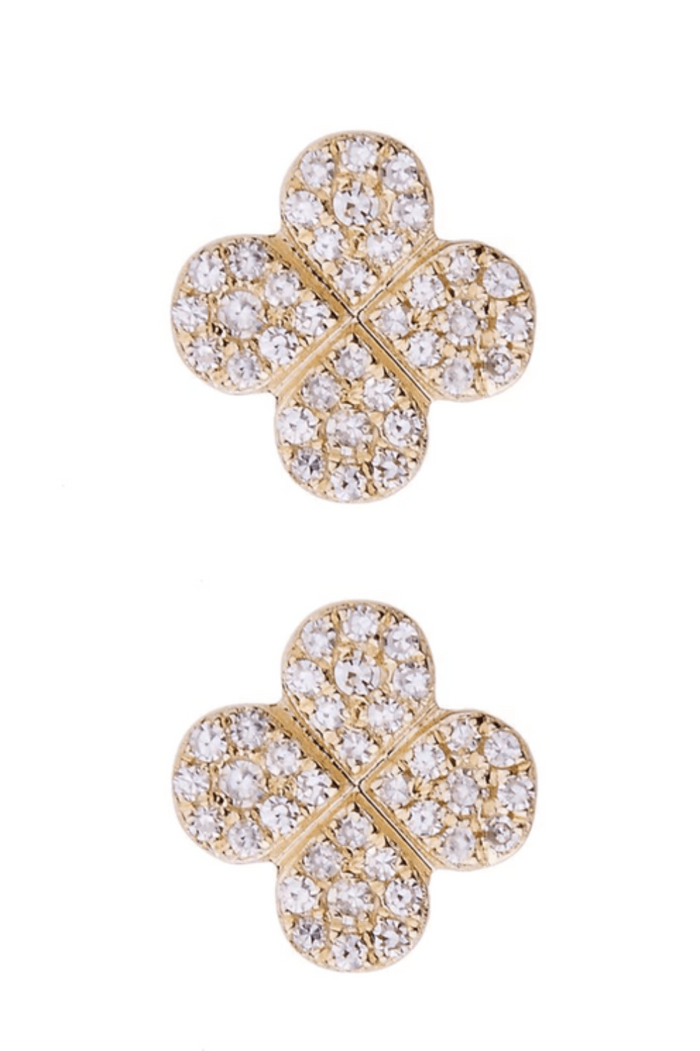 Bloom Pave Diamond Stud Earrings - The Posh Peacock