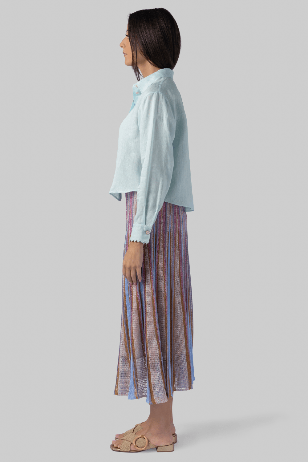 Linen Gauze Shirt with Embroidered Edges - Forte Forte