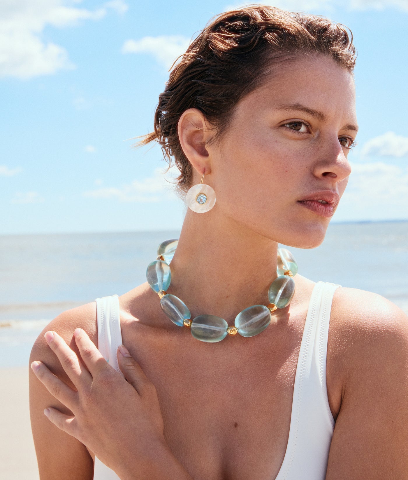 Lobos Collar Necklace in Poolside - Lizzie Fortunato