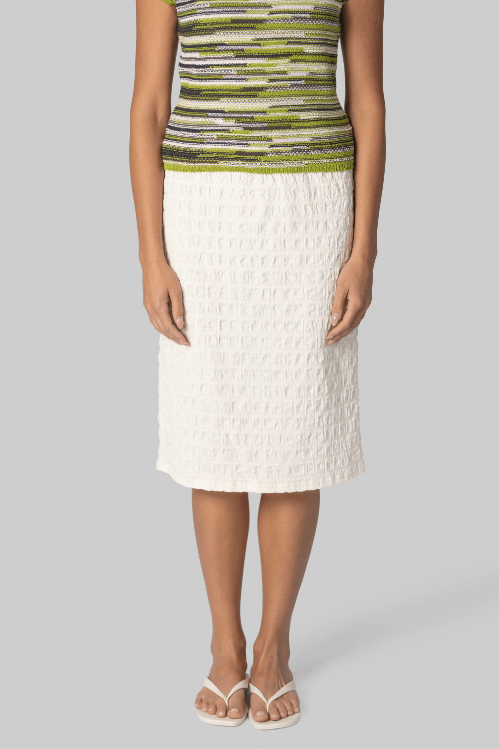 Lori Skirt in Textured Cotton - Proenza Schouler White Label
