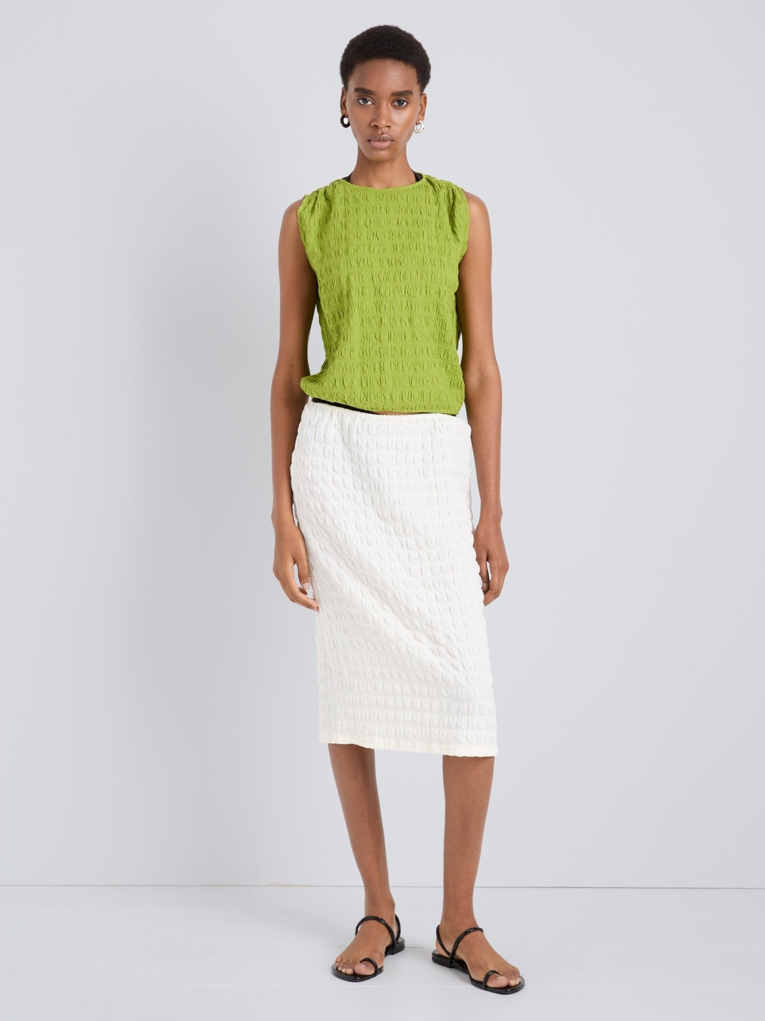 Lori Skirt in Textured Cotton - Proenza Schouler White Label