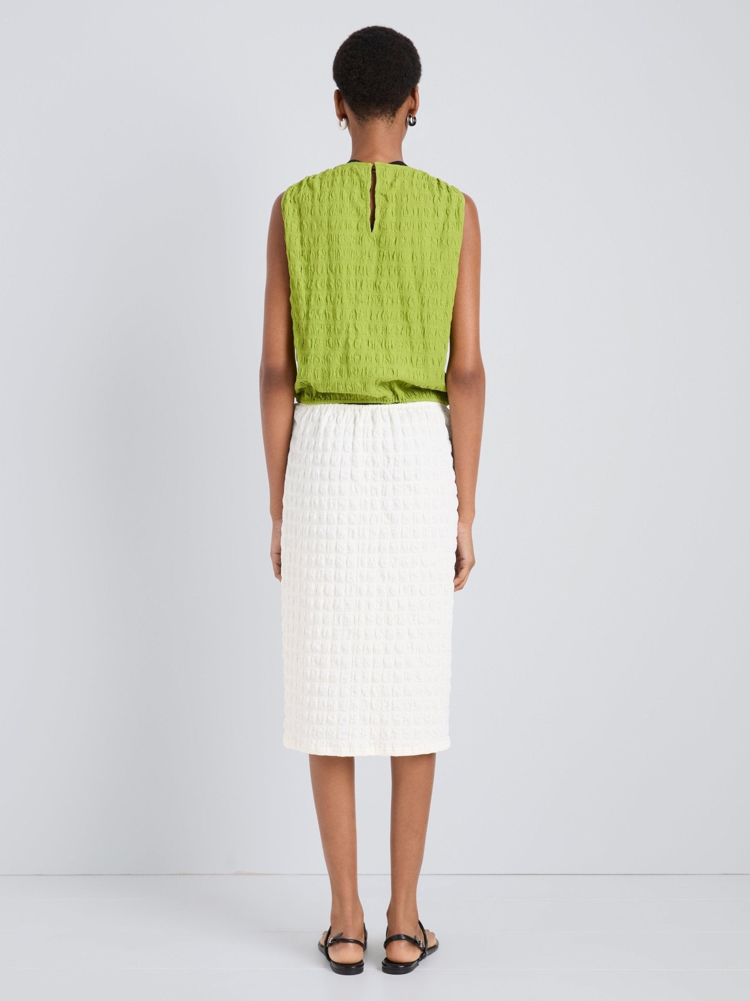 Lori Skirt in Textured Cotton - Proenza Schouler White Label