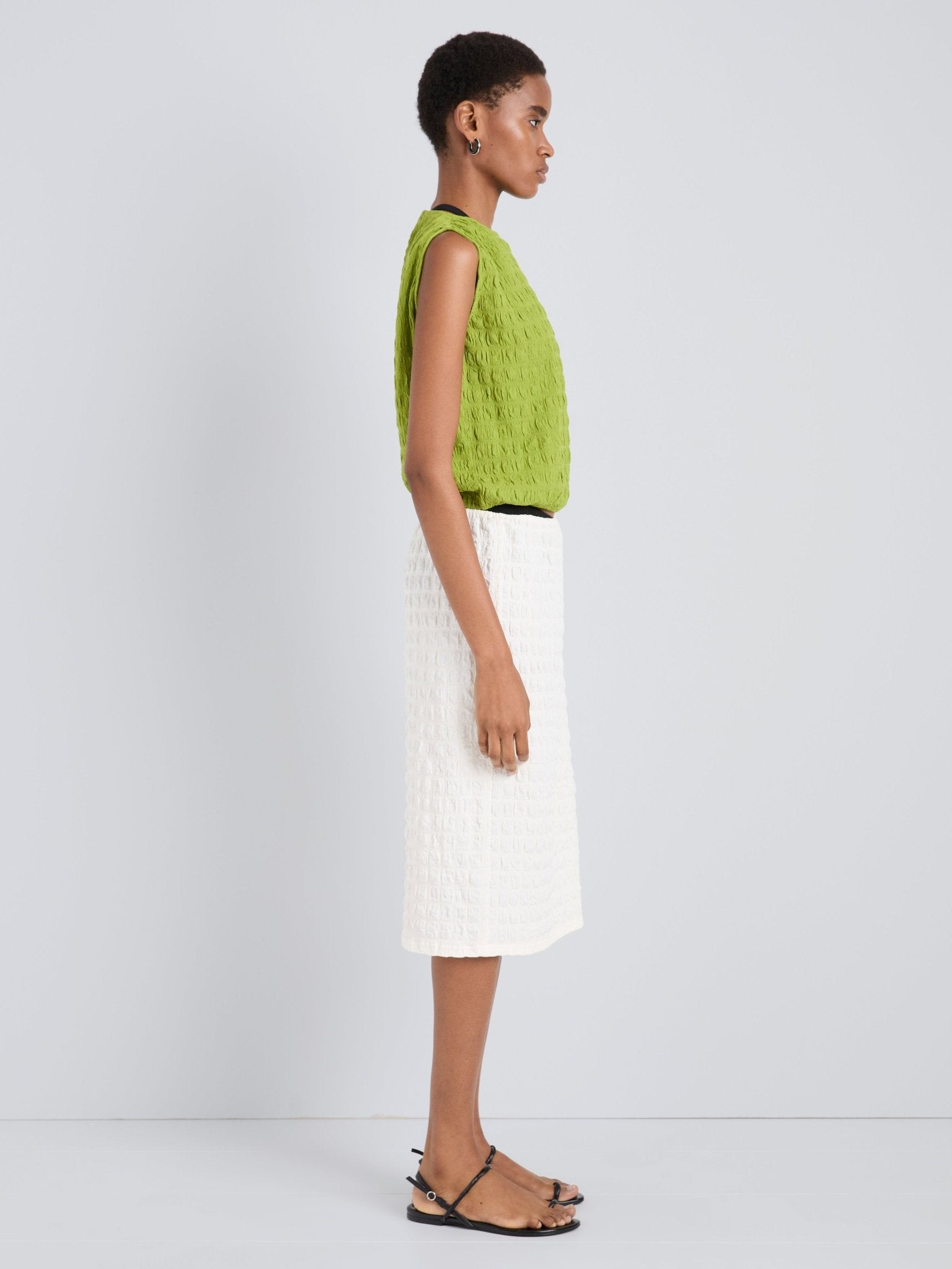 Lori Skirt in Textured Cotton - Proenza Schouler White Label