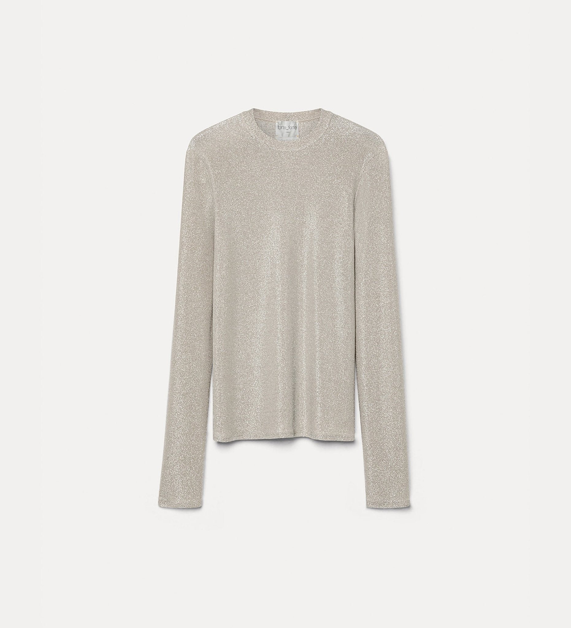 Lurex Jersey Crewneck T-Shirt - Forte Forte