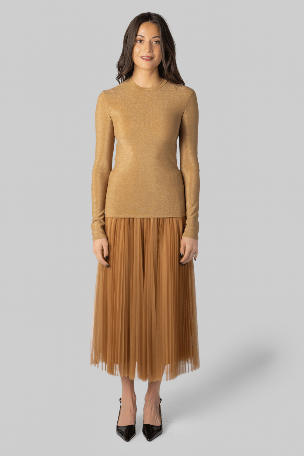 Lurex Jersey Roundneck Shirt - Forte Forte