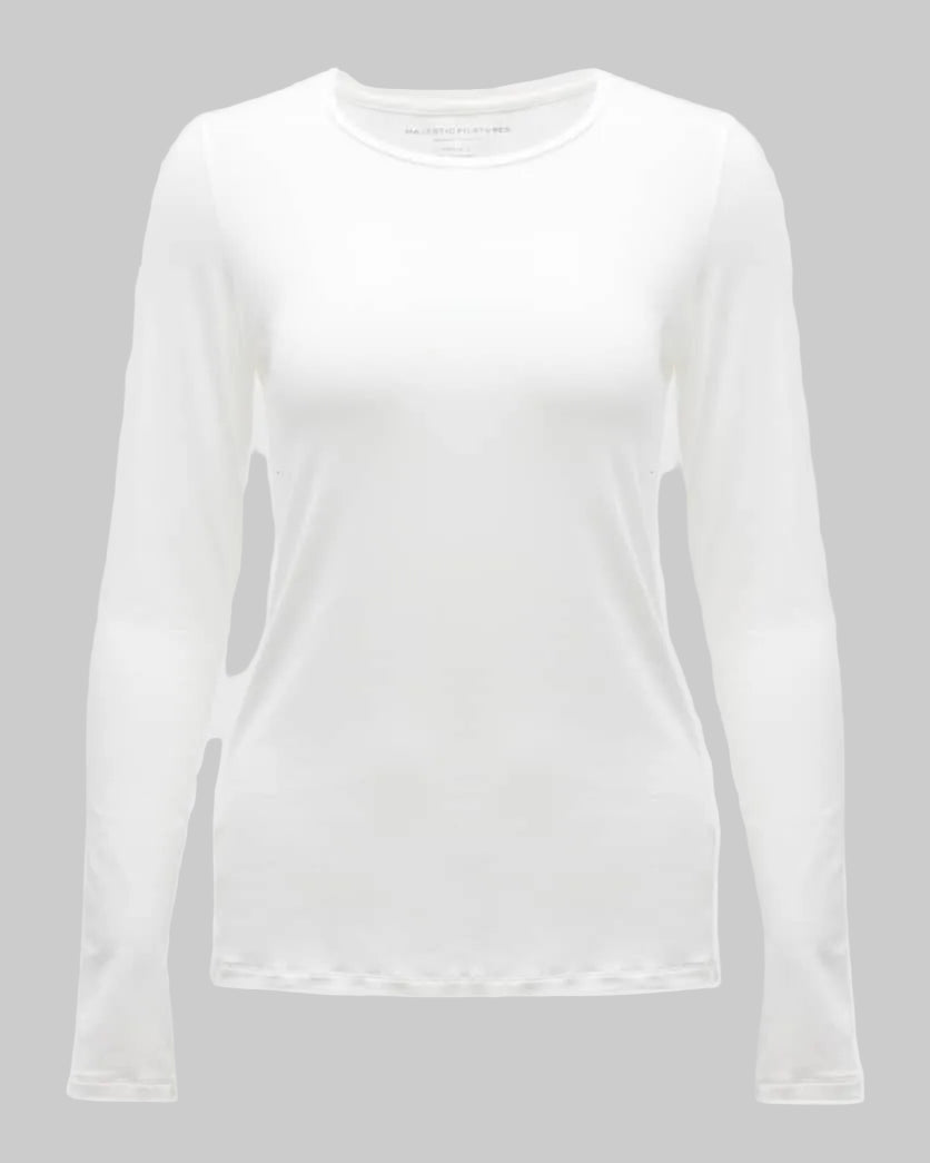 Majestic Long Sleeve Crew T-Shirt - Majestic