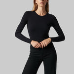 Majestic Long Sleeve Crew T-Shirt - Majestic