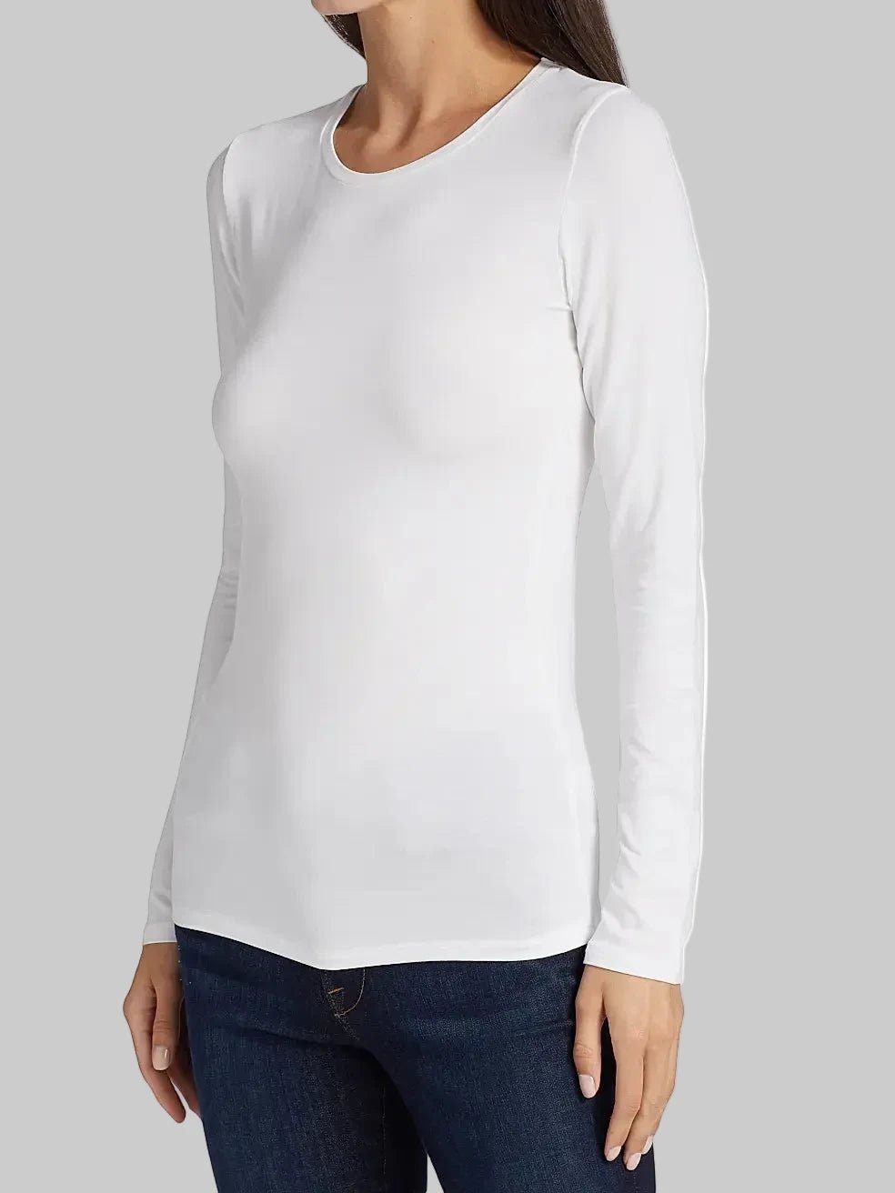 Majestic Long Sleeve Crew T-Shirt - Majestic