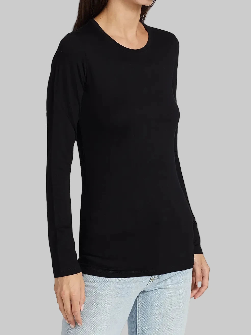 Majestic Long Sleeve Crew T-Shirt - Majestic