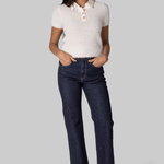 Melody Knit Polo in Ivory - Cara Cara