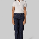 Melody Knit Polo in Ivory - Cara Cara