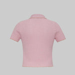 Melody Knit Polo in Light Pink - Cara Cara