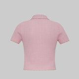 Melody Knit Polo in Light Pink - Cara Cara