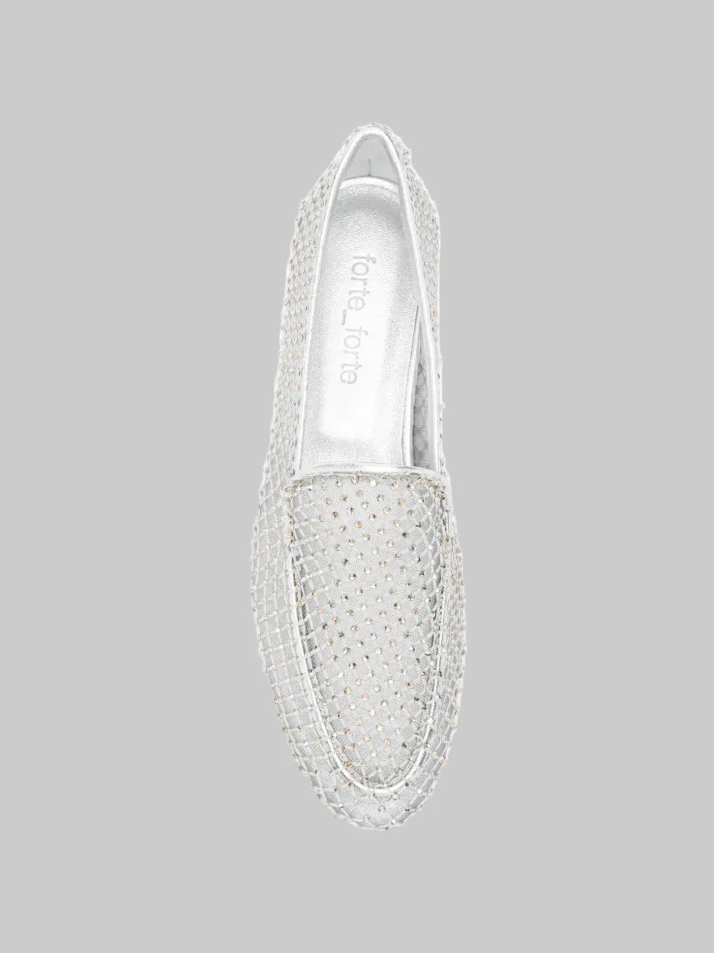 Mesh Rhinestone Loafer - Forte Forte