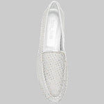 Mesh Rhinestone Loafer - Forte Forte