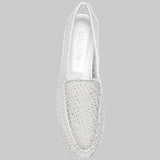 Mesh Rhinestone Loafer - Forte Forte