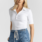Mid Sleeve Polo Top - SPRWMN