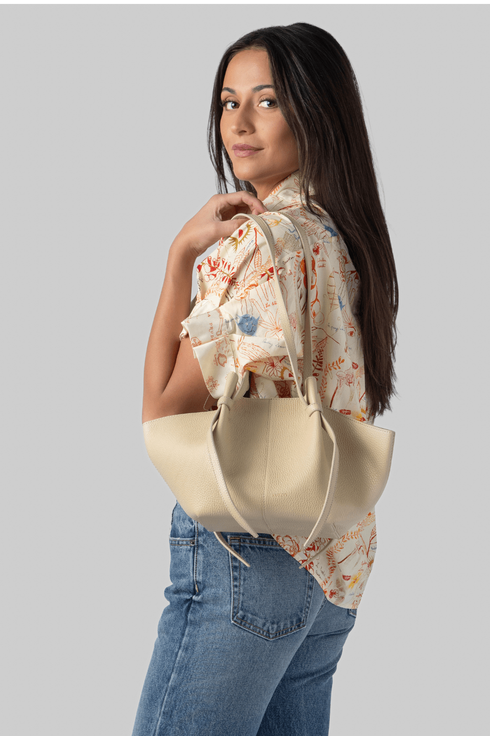 Mochi Angora Pebble Grained Leather Purse - Yuzefi