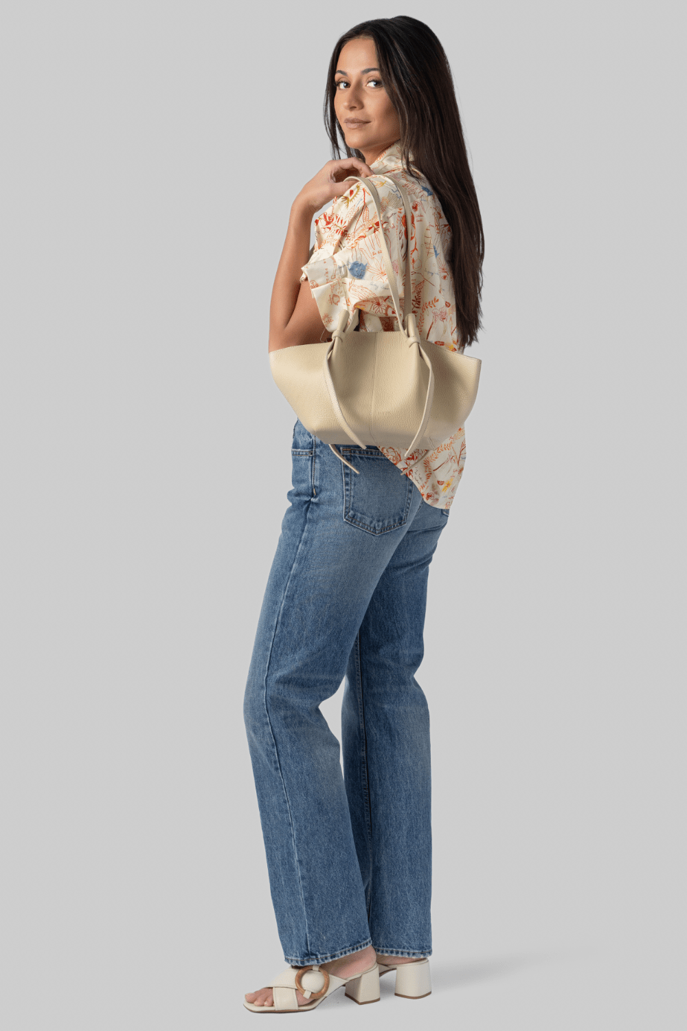 Mochi Angora Pebble Grained Leather Purse - Yuzefi