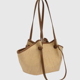 Mochi Biscuit Woven Raffia Purse - Yuzefi