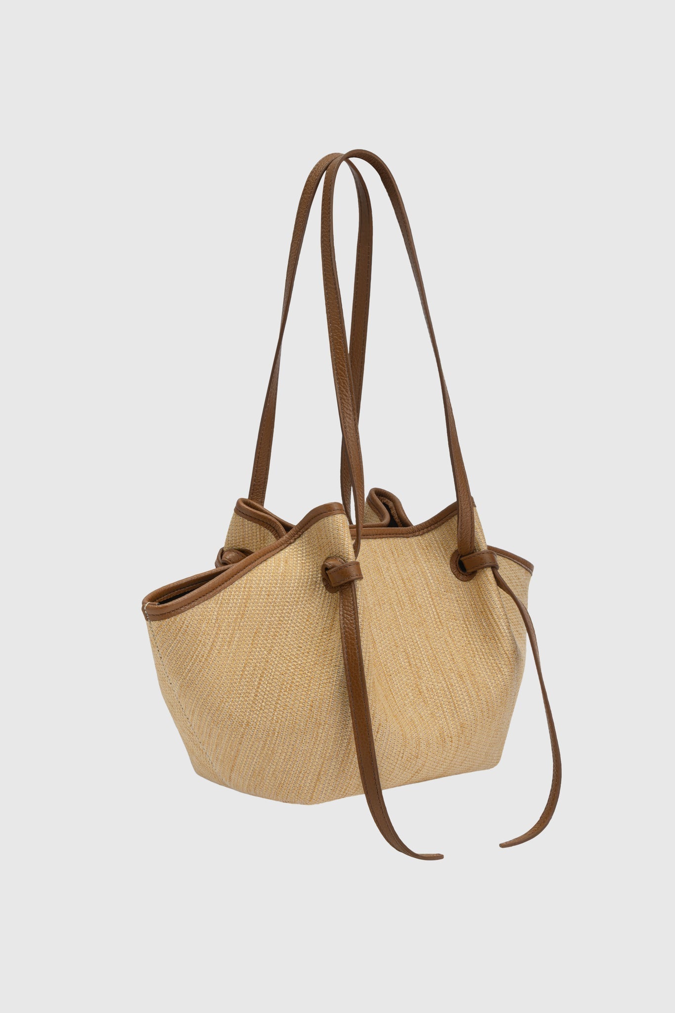 Mochi Biscuit Woven Raffia Purse - Yuzefi