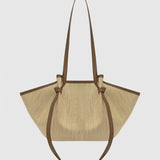 Mochi Biscuit Woven Raffia Purse - Yuzefi