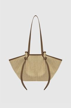 Mochi Biscuit Woven Raffia Purse - Yuzefi