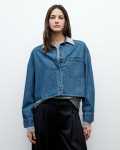 My Ex's Denim Shirt w/ Crystal Collar - TWP