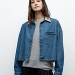 My Ex's Denim Shirt w/ Crystal Collar - TWP