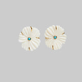 New Bloom Studs in Pearl - Lizzie Fortunato