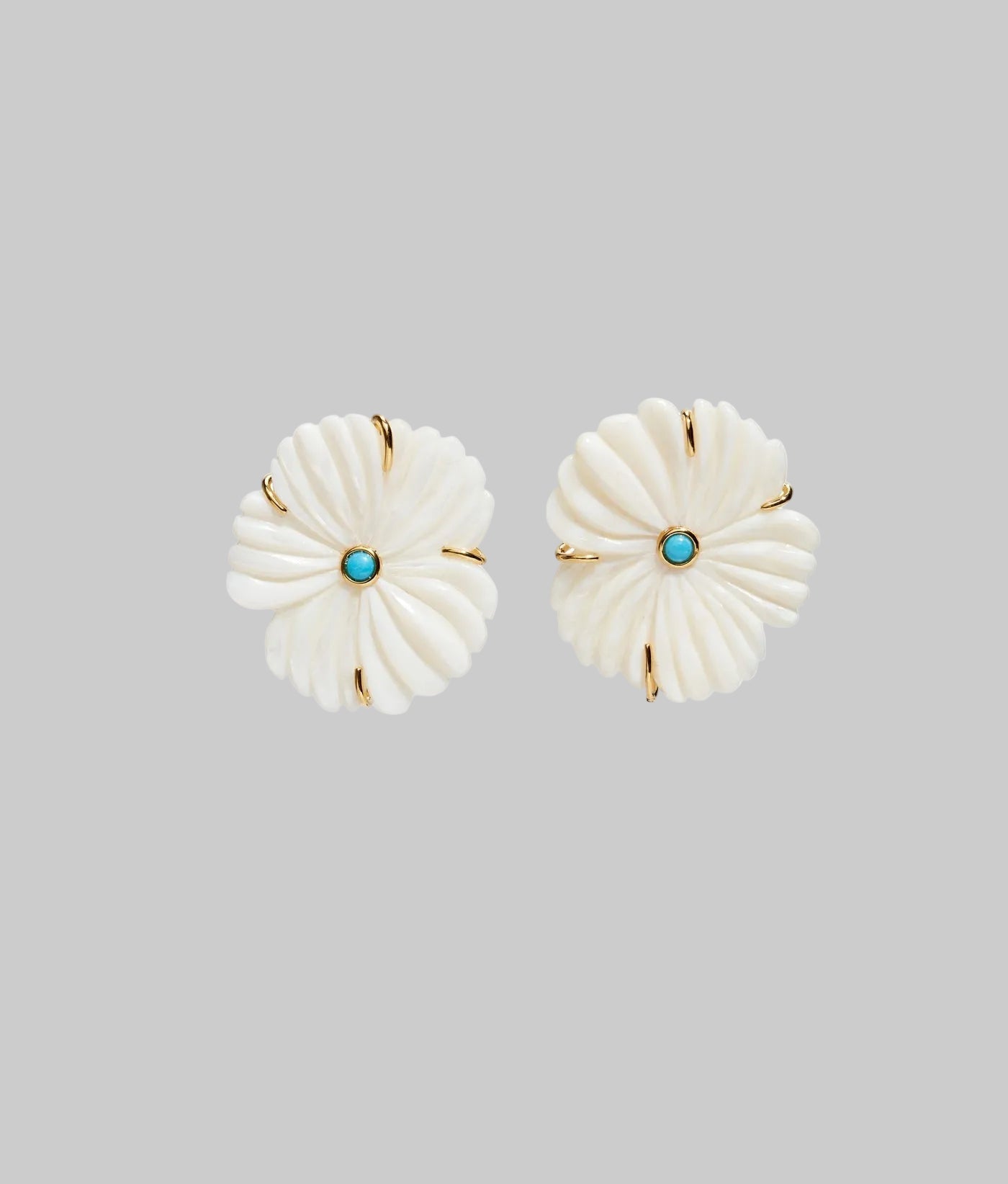 New Bloom Studs in Pearl - Lizzie Fortunato