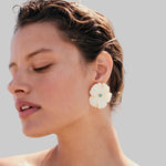 New Bloom Studs in Pearl - Lizzie Fortunato