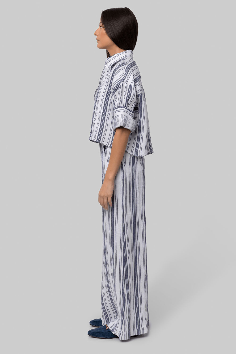 Next Ex in Ivory/Navy Stripe - TWP