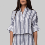 Next Ex in Ivory/Navy Stripe - TWP