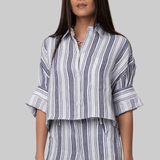 Next Ex in Ivory/Navy Stripe - TWP