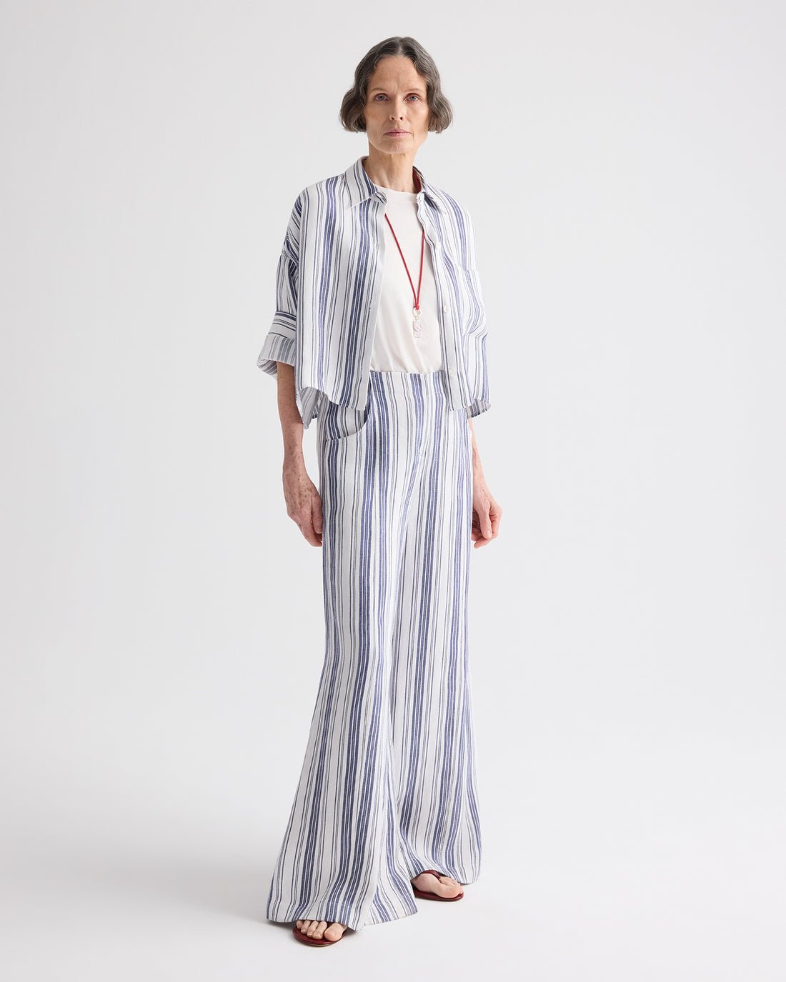 Next Ex in Ivory/Navy Stripe - TWP