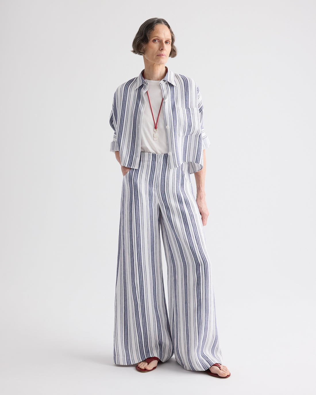 Next Ex in Ivory/Navy Stripe - TWP