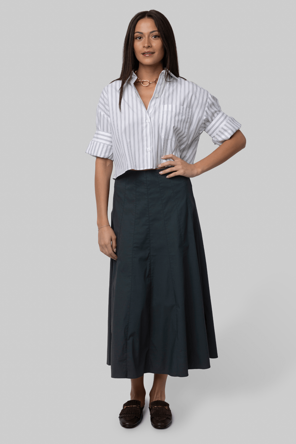 Next Ex in White/Green Stripe - TWP