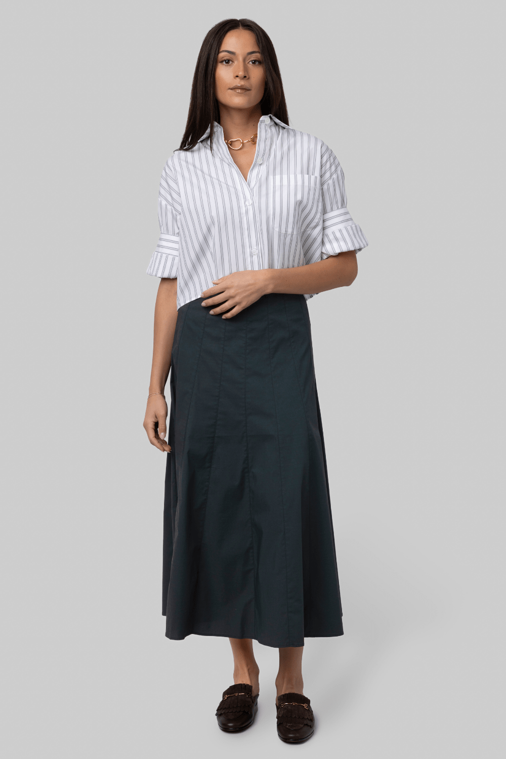 Next Ex in White/Green Stripe - TWP